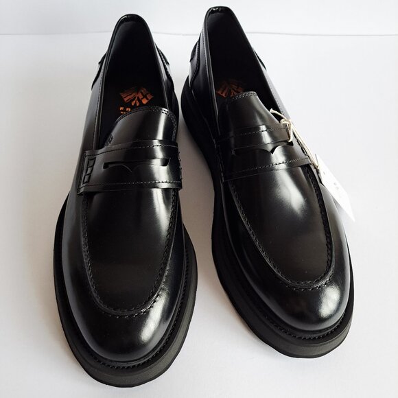 NEW Fradi Men\'s Black Leather Italian Loafers Shoes Size 44 / US 11 main image 6